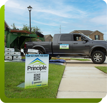 truck in front of a home